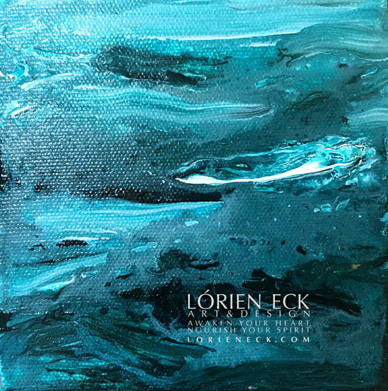 Image of water 5, a element collectible mixed media painting by Lorien Eck